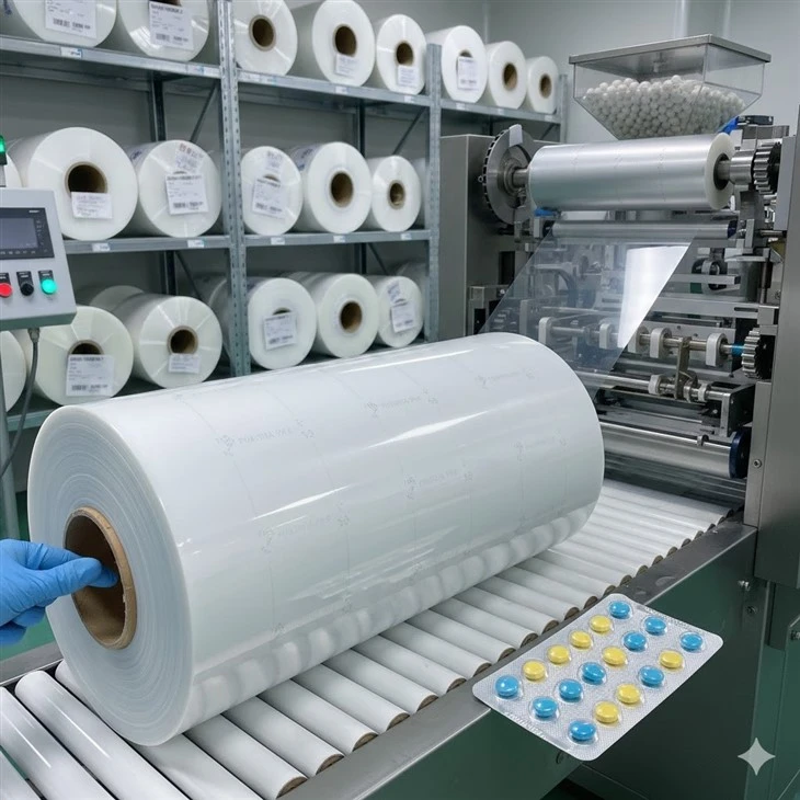 Medical Grade PVC PVDC Laminated Film for Tablet Capsule Packaging suppliers